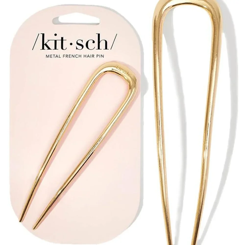 French Hair Pins for Women – Elegant & Durable Metal Hair Fork for Updos, Chigno